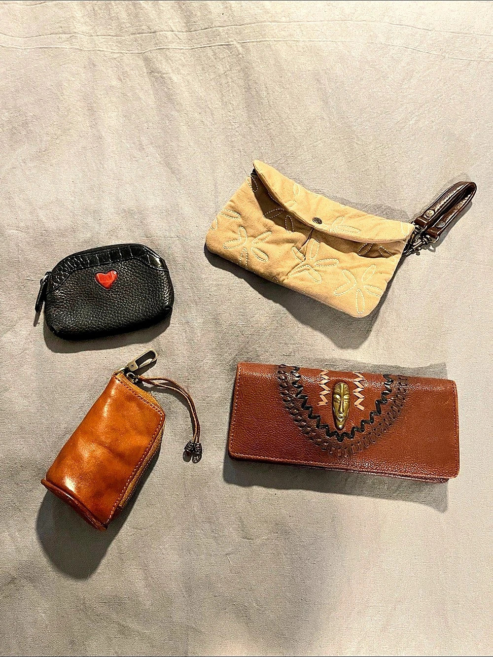 Marshai wallet and 3 other pouches